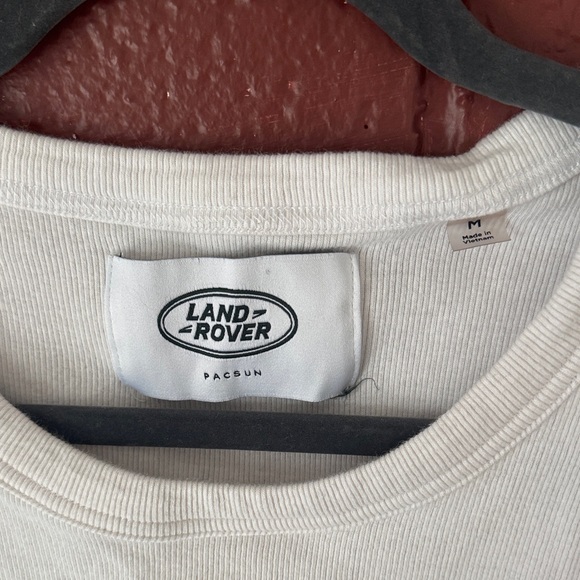 Land Rover Vintage Classic White Crop Tank Top - Picture 2 of 3